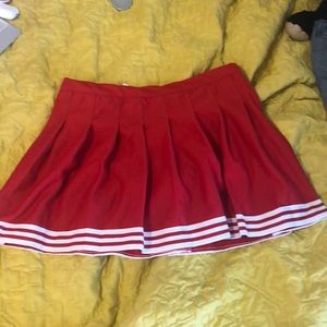 Red cheerleader skirt